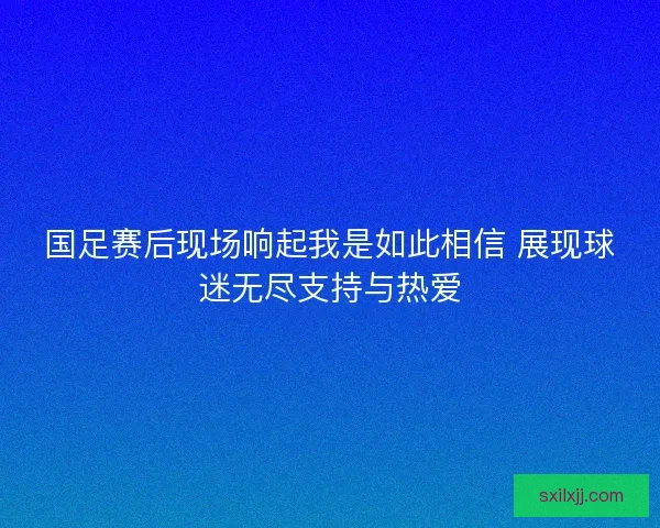 国足赛后现场响起我是如此相信 展现球迷无尽支持与热爱